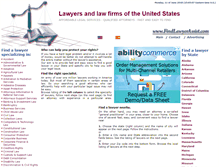 Tablet Screenshot of findlawyerassist.com